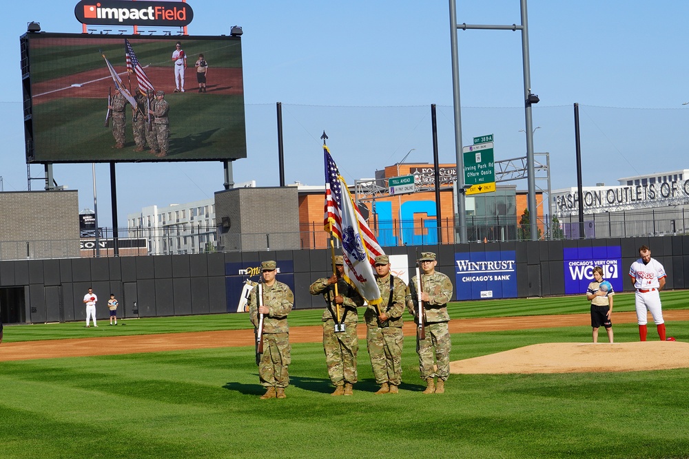 Chicago Dogs honor Army Reserve officer during the Army’s 250th Birthday