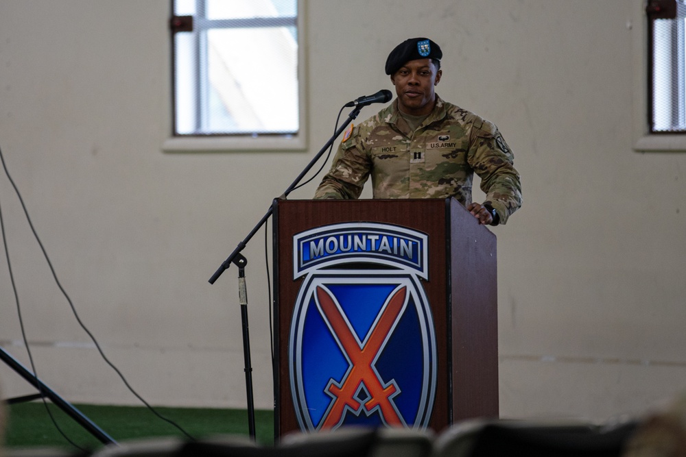 Mountain Reception Company Change of Command Ceremony