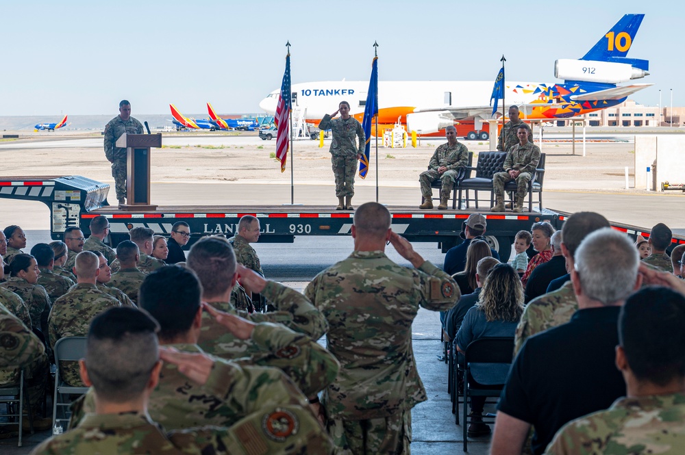 377 MXS Change of Command ceremony
