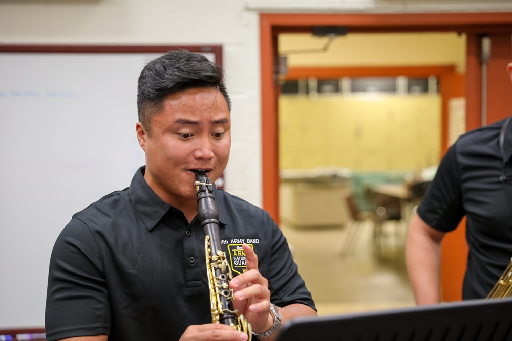 103rd Troop Command band rehearsal