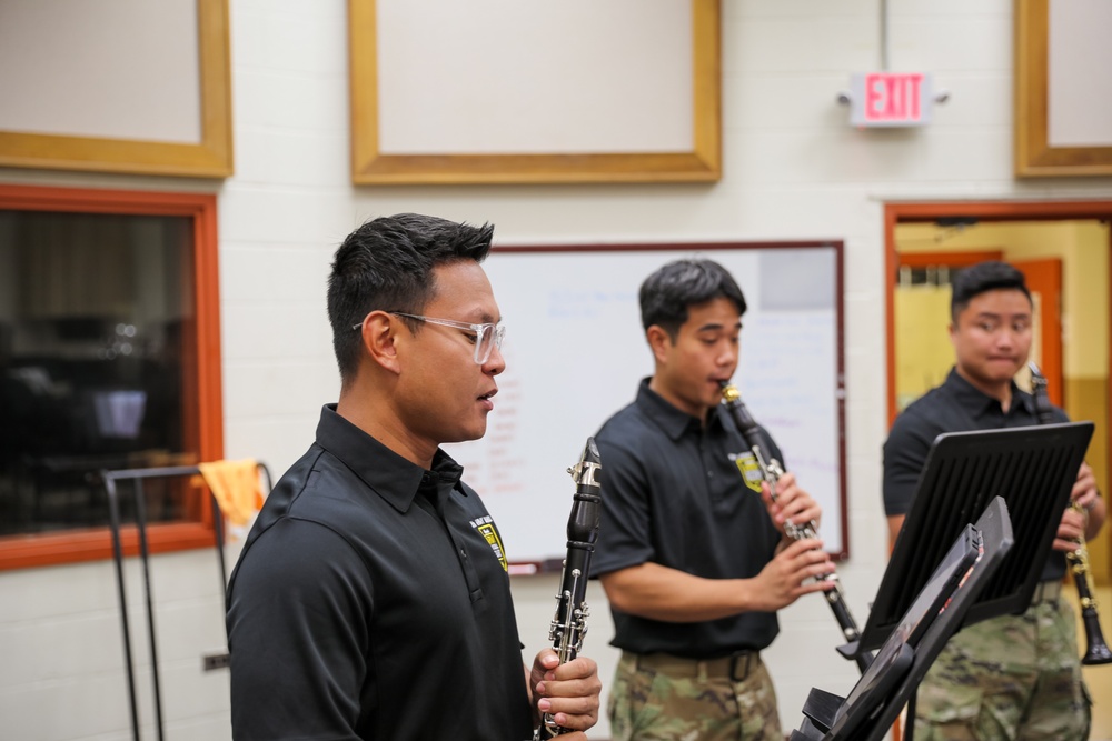 103rd Troop Command band rehearsal