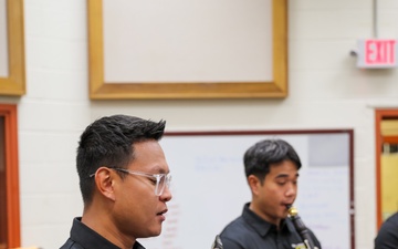 103rd Troop Command band rehearsal