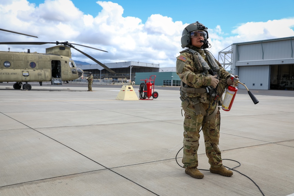 211th Aviation Regiment conducts flight operations at Pohakuloa Training Area