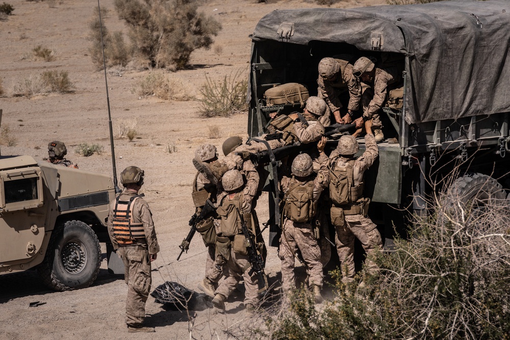 4th Law Enforcement Battalion Executes a Motorized Operations Course at ITX 3-25