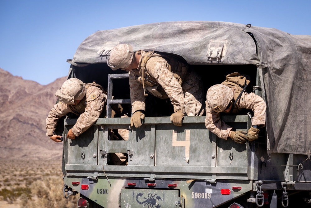 4th Law Enforcement Battalion Executes a Motorized Operations Course at ITX 3-25