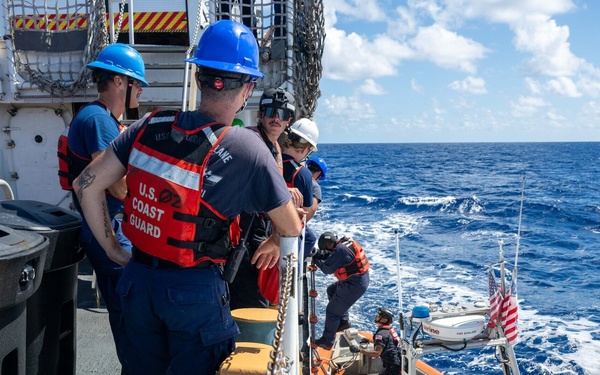U.S. Coast Guard Harriet Lane (WMEC 903), Cook Island Shipriders conduct Fishery Boardings
