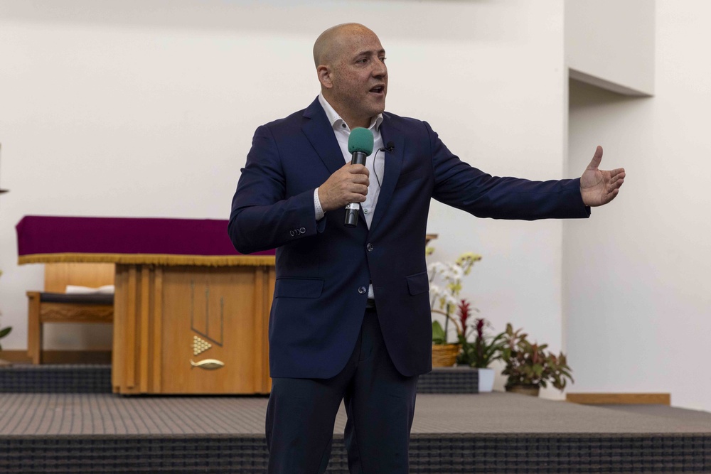 Mental Health Advocate Kevin Hines visits Joint Base Pearl Harbor-Hickam