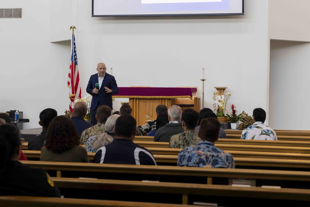 Mental Health Advocate Kevin Hines visits Joint Base Pearl Harbor-Hickam