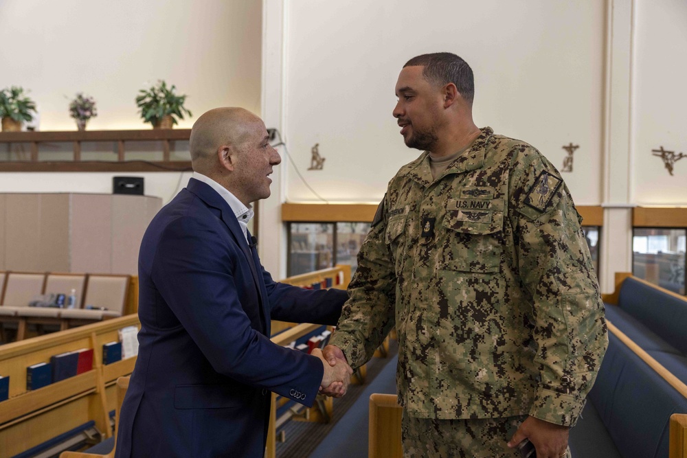 Mental Health Advocate Kevin Hines visits Joint Base Pearl Harbor-Hickam