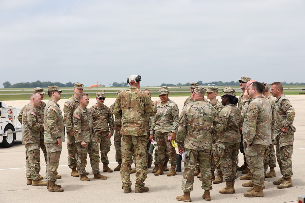 Illinois Army National Guard Soldiers Travel to Annual Training Aboard an Illinois Air National Guard C-130