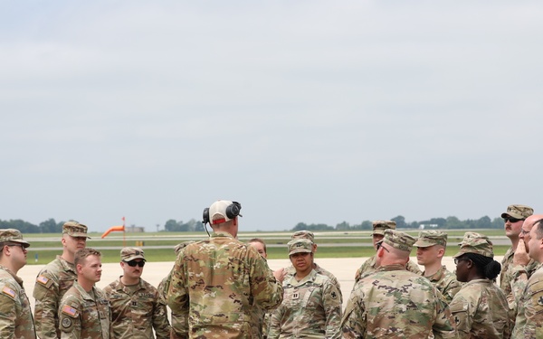 Illinois Army National Guard Soldiers Travel to Annual Training Aboard an Illinois Air National Guard C-130