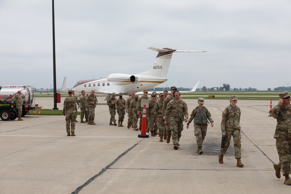 Illinois Army National Guard Soldiers Travel to Annual Training Aboard an Illinois Air National Guard C-130