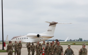 Illinois Army National Guard Soldiers Travel to Annual Training Aboard an Illinois Air National Guard C-130