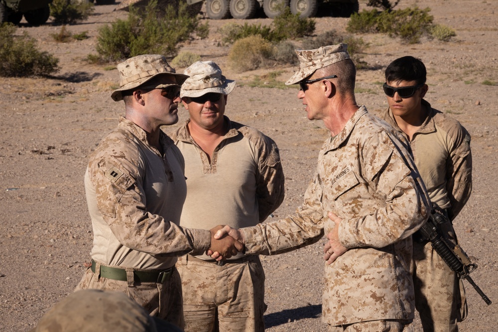4th Marine Division Commanding General Visits Marines at ITX 3-25