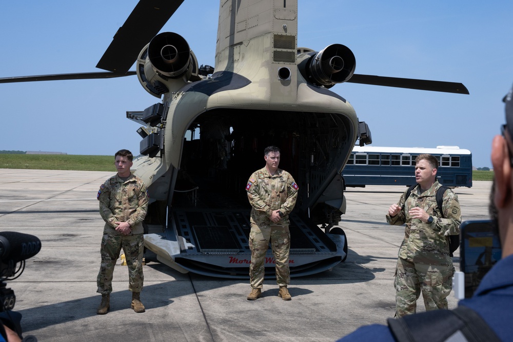 82nd Airborne Division hosts media engagement to preview aircraft for Army 250th
