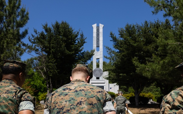 Activated Reserve Marines Participate in Commemoration ceremony with ROK Marines