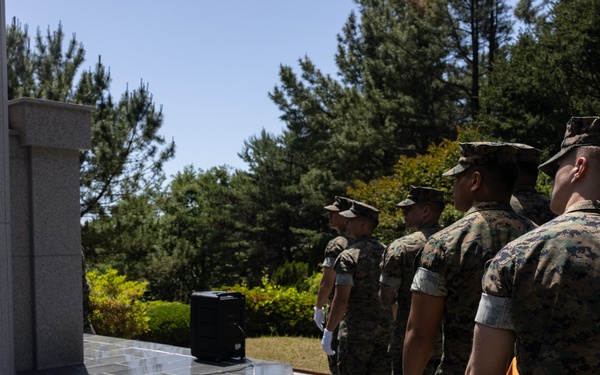 Activated Reserve Marines Participate in Commemoration ceremony with ROK Marines