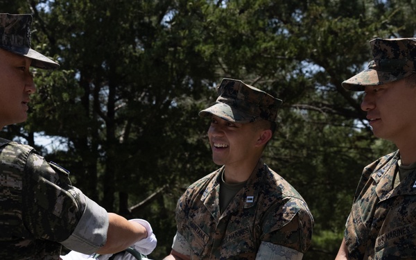 Activated Reserve Marines Participate in Commemoration ceremony with ROK Marines