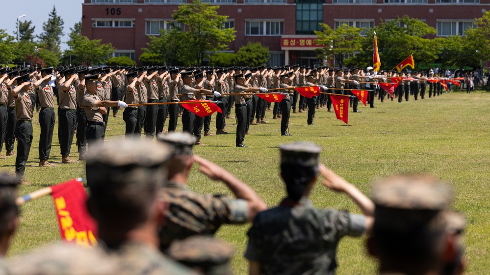 Activated Reserve Marines attend ROK Marines recruit graduation during Korea Viper 25.4