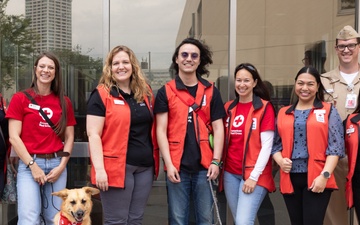 American Red Cross Therapy Dogs visit to USNMRTC Yokosuka