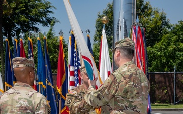 Maj. Gen. Dave Womack relinquishes command of U.S. Army Japan to Brig. Gen. James Dooghan, as Gen