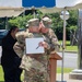 Maj. Gen. Dave Womack relinquishes command of U.S. Army Japan to Brig. Gen. James Dooghan, as Gen
