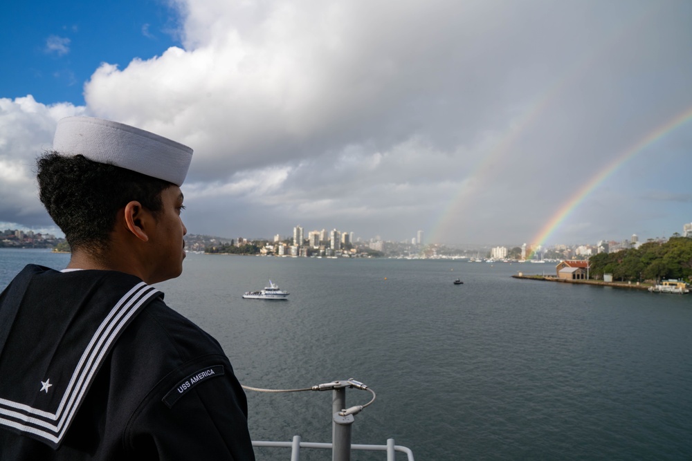 USS America (LHA 6) Arrives in Sydney, Australia