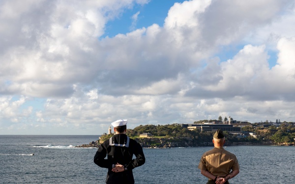 USS America (LHA 6) Arrives in Sydney, Australia