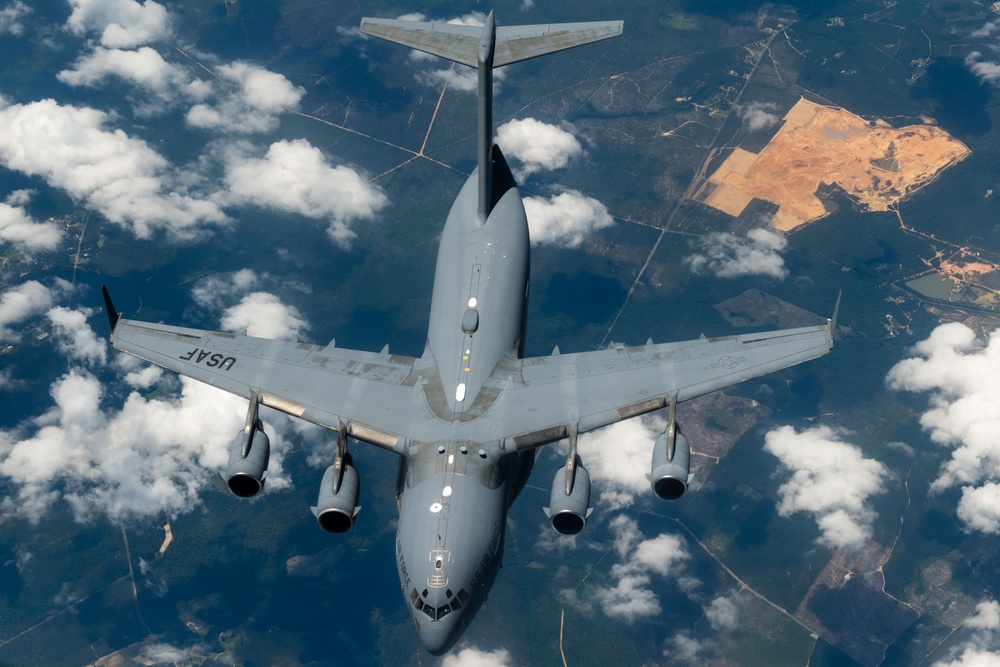 MacDill KC-135 refuels Charleston C-17s