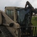 Soldier operates forklift to fortify position at JRTC