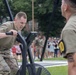 U.S. Spc. Gonzales, Oscar with 11th Cyber Battalion, 780th Military Intelligence Brigade, Army Cyber Command, participate in a fitness competition during the Army's 250th Birthday Festival