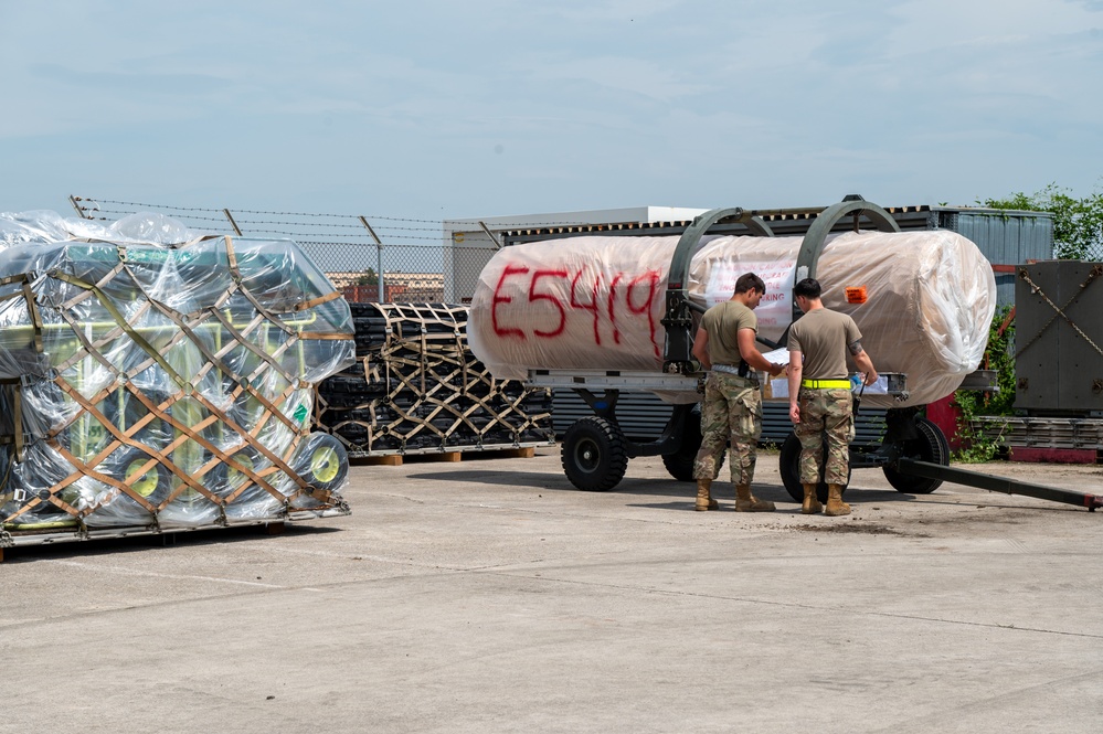 Airmen perform a Joint Inspection at Aviano Air Base, Italy