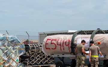 Airmen perform a Joint Inspection at Aviano Air Base, Italy