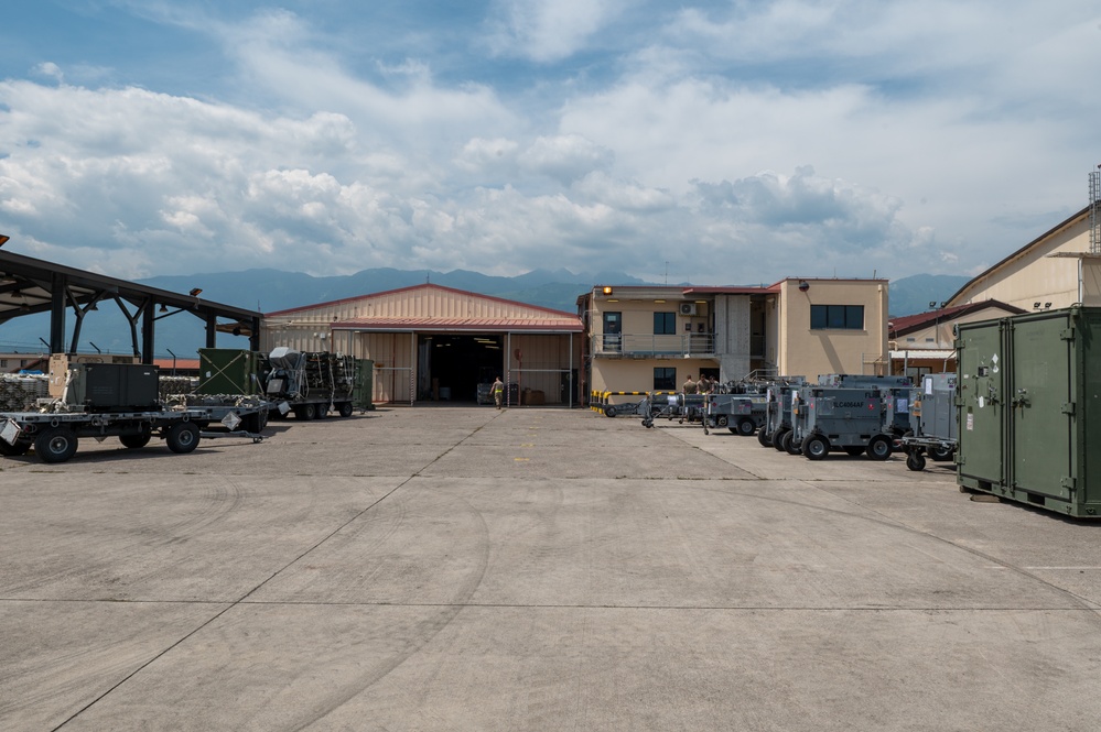 Airmen perform a Joint Inspection at Aviano Air Base, Italy