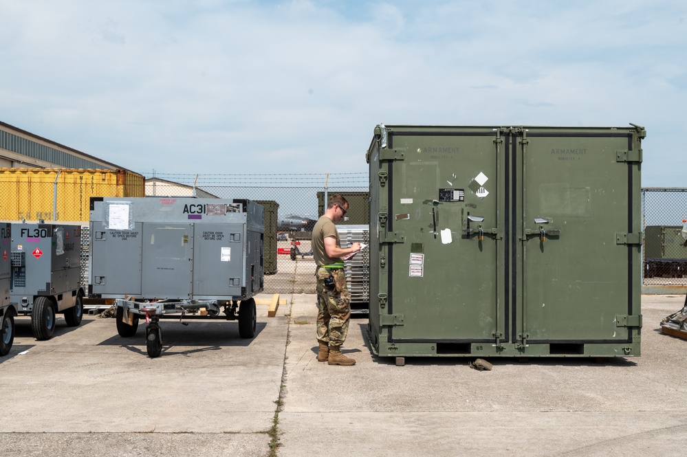Airmen perform a Joint Inspection at Aviano Air Base, Italy