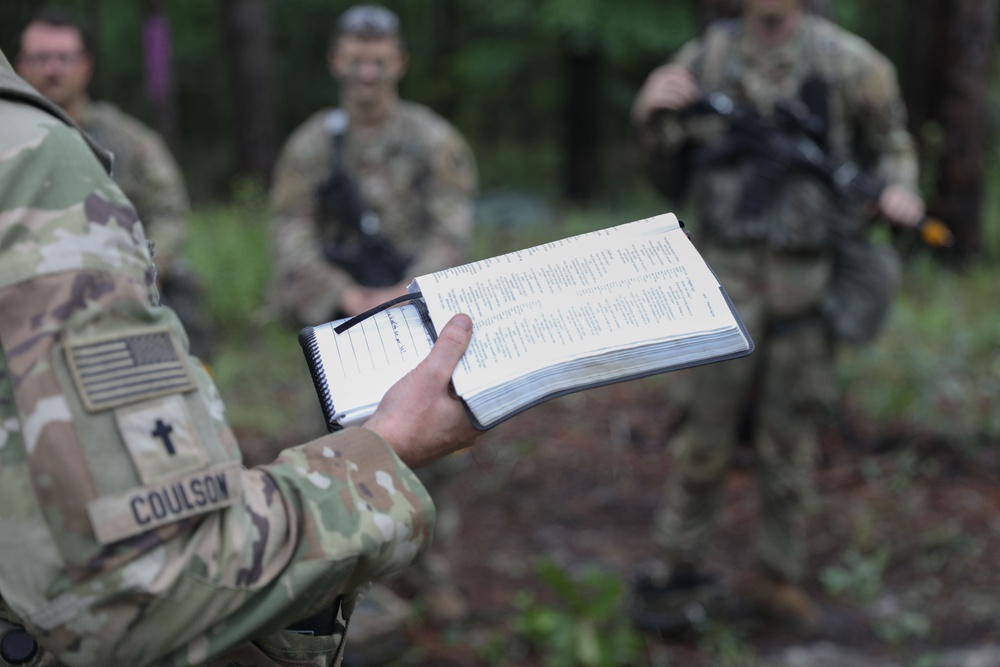 Chaplain supports Soldiers with religious service at JRTC