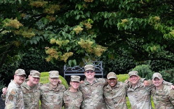 181st Communication Squadron pose for a group photo at Wright-Patterson Air Force Base