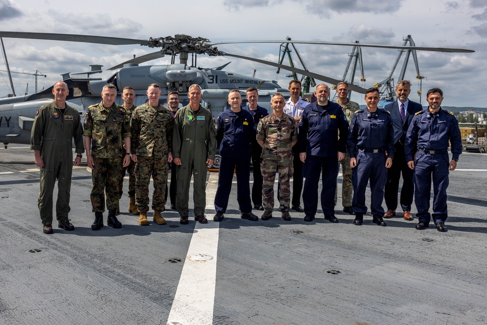 NATO Allied Leaders Visit the USS Mount Whitney During BALTOPS 25