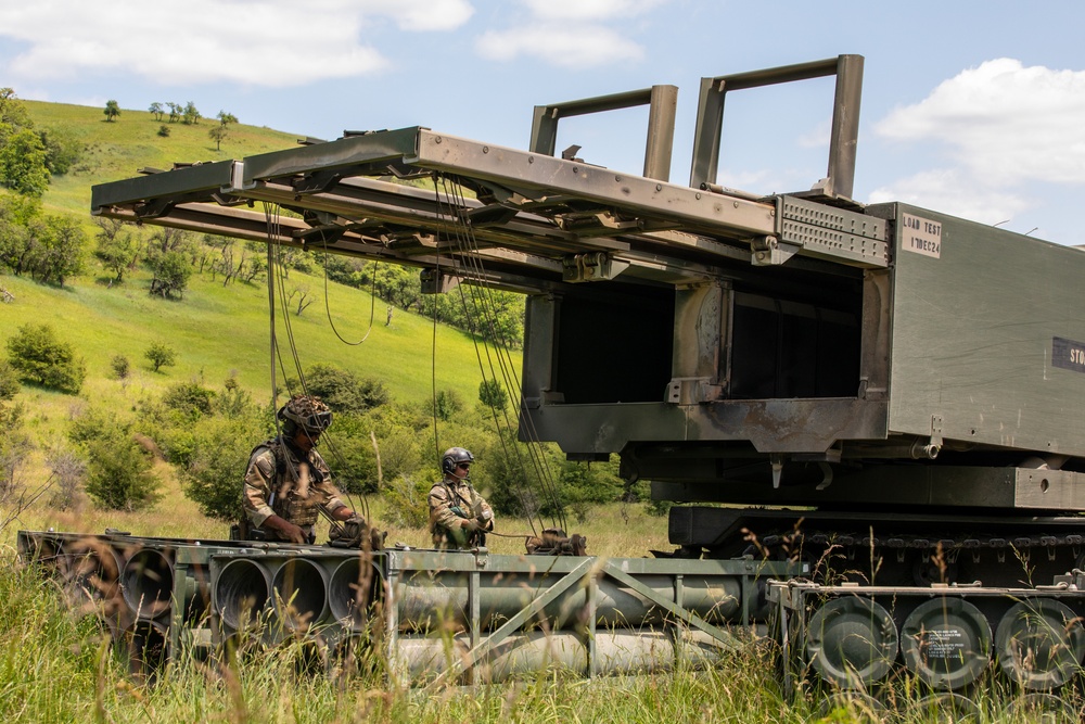 41st FAB conducts unloading and loading procedures during Saber Guardian 25