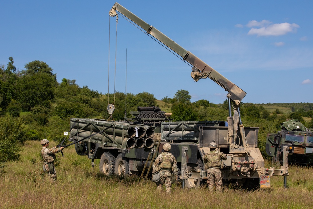 41st FAB conducts unloading and loading procedures during Saber Guardian 25