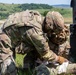 41st FAB Soldiers conduct medical operations during a simulated mass casualty attack during Saber Guardian 25