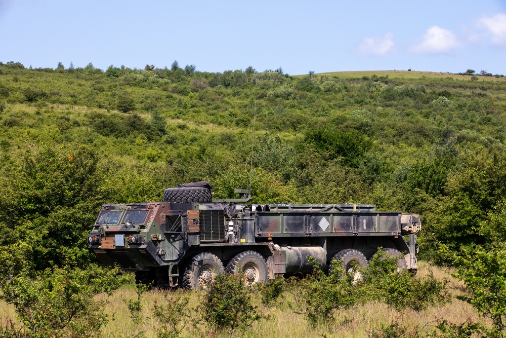 41st FAB Soldiers react to simulated indirect fire during Saber Guardian 25