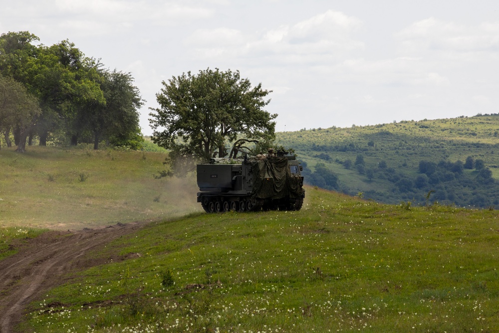 41st FAB Soldiers react to simulated indirect fire during Saber Guardian 25