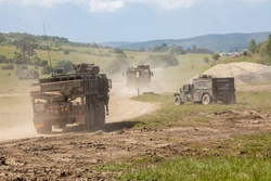 41st FAB Soldiers react to simulated indirect fire during Saber Guardian 25 [Image 3 of 5]