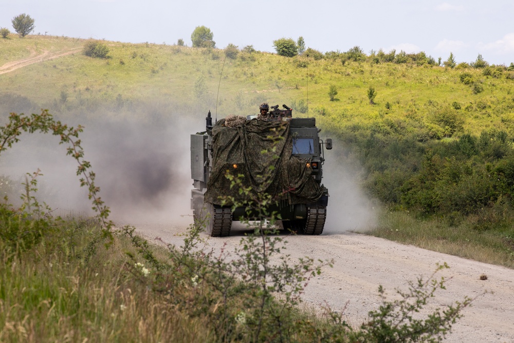 41st FAB Soldiers react to simulated indirect fire during Saber Guardian 25