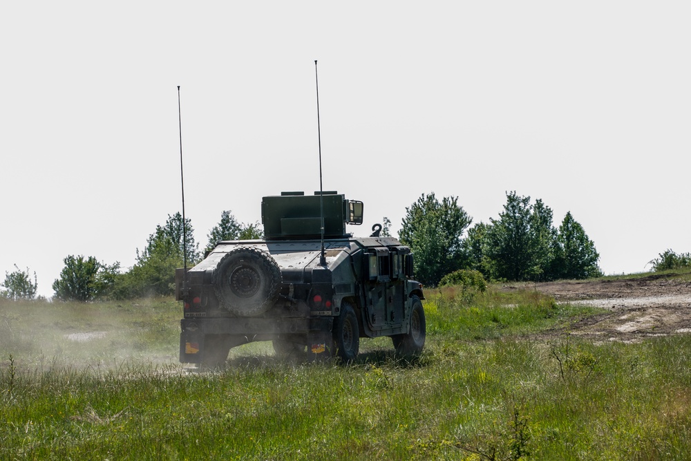 41st FAB Soldiers react to simulated indirect fire during Saber Guardian 25