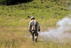41st FAB Soldiers react to simulated indirect fire during Saber Guardian 25 [Image 2 of 2]