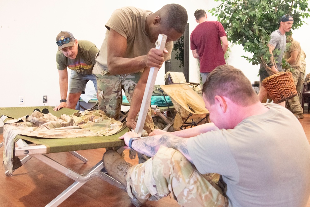 Home away from home: Soldiers bed down at Andrews for Army 250th
