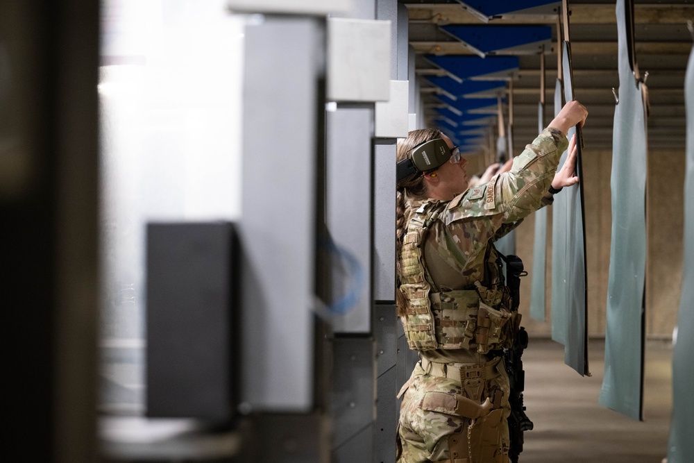 181st Security Forces Squadron conduct small arms training at Wright-Patterson Air Force Base
