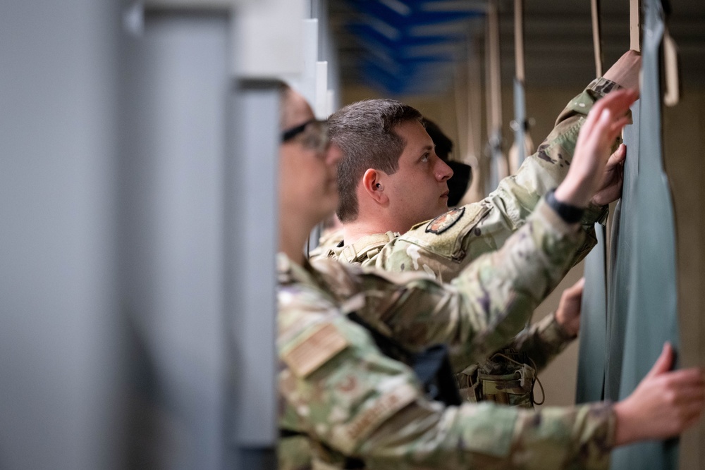 181st Security Forces Squadron conduct small arms training at Wright-Patterson Air Force Base
